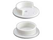 Bainbridge PL1324WH-WHL-B White Closed With Pins Round Plastic Flanges 1-3/8" - 250 Pcs.