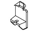 Bainbridge PL3227WH-C 5mm Bore White Plastic Locking Dual Peg Shelf Support 3/4", box of 100
