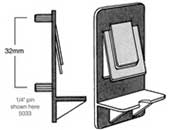 Hardware Concepts PL5030-010 5mm Bore White Plastic Double Pins Locking Shelf Support - 100 Pack