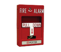 Potter P321T Die-Cast Metal Manual Pull Station - Single Action