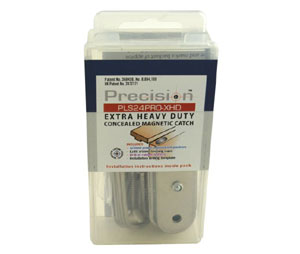 Precision Lock PLS24PROXHD Extra Heavy Duty Concealed Magnetic Catch with Adjustable Strength, Silver