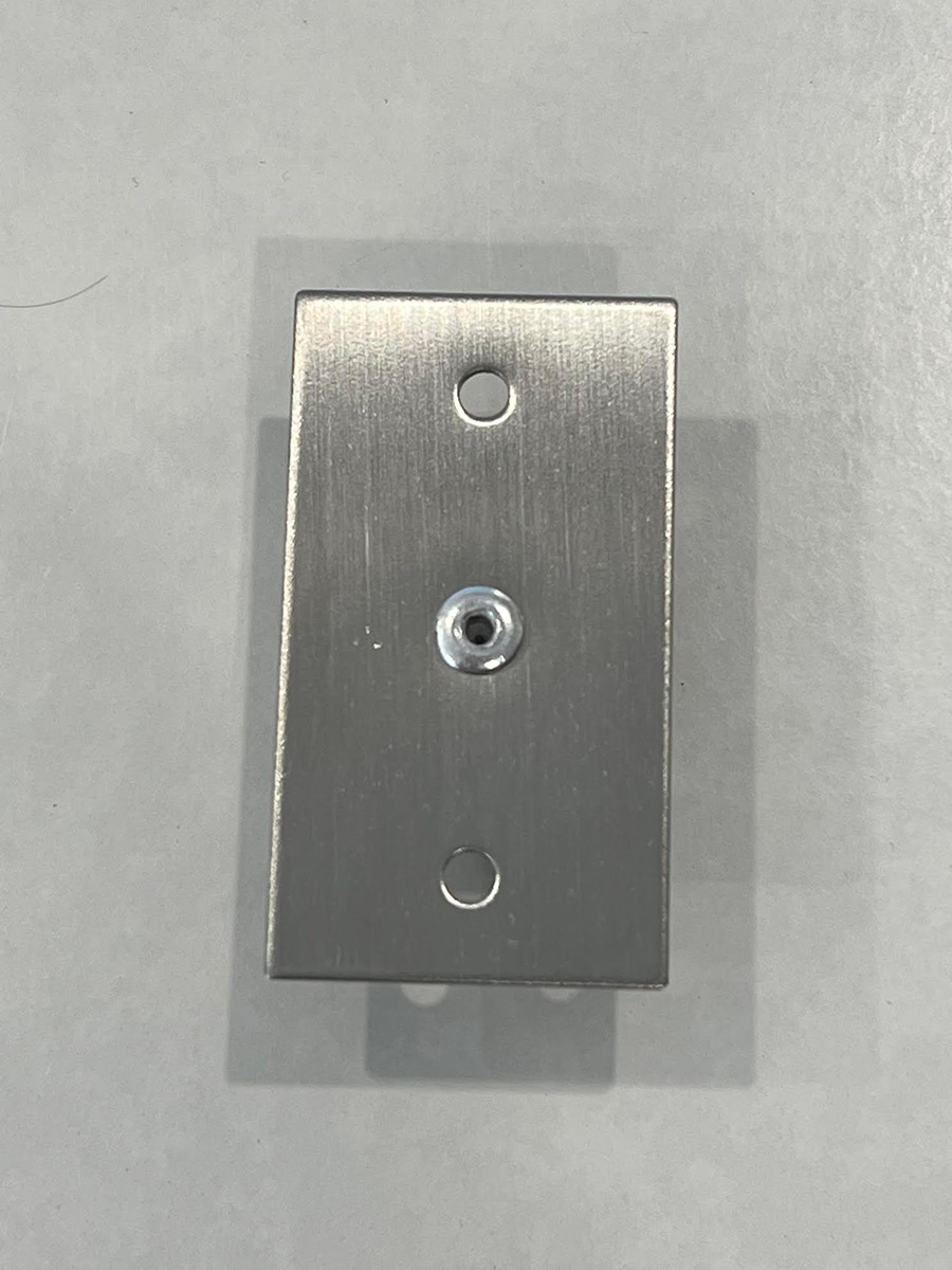  Precision Lock PLS24PROXSSP1 Concealed Magnetic Catch with Adjustable Strength with SSP1 Plate, Silver Finish