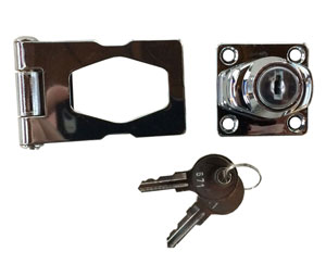 Pro-Lok ELK-111-KA Chrome Hasp Lock, 2-1/2" x 2-3/4", Keyed Alike