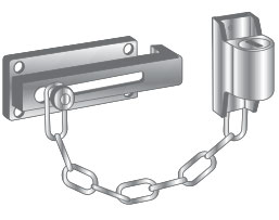 Pro-Lok EDL-130-C Key Locked Door Guard, Chrome