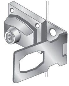 Pro-Lok ELK-111-KD Chrome Hasp Lock, 2-1/2" x 2-3/4", Keyed Different