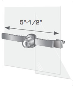 Pro-Lok ELK-130-C Showcase Lock, Chrome