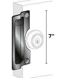 Pro-Lok ELP-210-DU 7" x 3" Center Rose Latch Protector