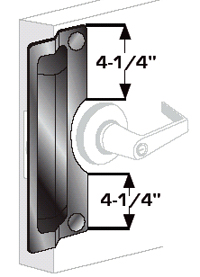 Pro-Lok ELP-220-AL 11" x 3" Center Rose Latch Protector