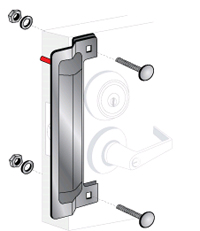 Pro-Lok ELP-240-1-AL 13" x 3-5/8" Latch Protector w/ 1 Pin 