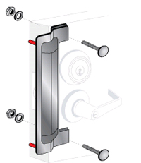 Pro-Lok ELP-240-2-S 13" x 3-5/8" Latch Protector w/ 2 Pin 