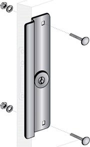 Pro-Lok ELP-310-AL 12" X 2-3/8" Narrow Stile Door Latch Protector 
