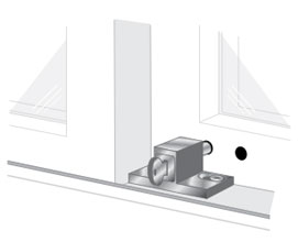 Pro-Lok EPL-104-AL 1-1/8" x 1-3/4" Patio Door Lock - Keyed, Aluminum