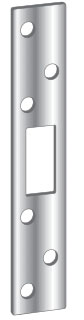 Pro-Lok ESP-140-C 6" x 1-1/8" Chrome Strike Plate, 6" Security
