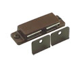 Pro Value IM5363BN Cabinet Catch - Plastic Casing Magnet w/ Strike Plate - Brown Finish - 1 Each