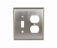 Pro Value SZBH17-SN Wall Plate - Combo Switch/Outlet Plate - Satin Nickel Finish