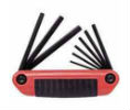 Proto 577-4993 Proto® 9 Pc. Folding Hex Key Sets - 4 1/2" Overall Length 