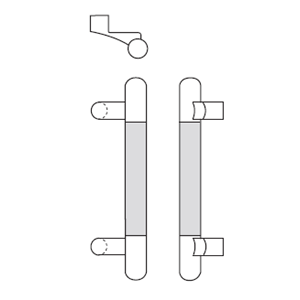 Rockwood RM2854-20 Offset BronzeAge Round End Pull