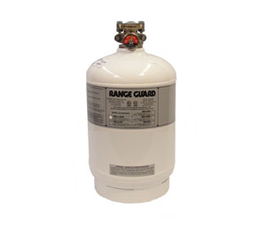Range Guard 60-120001-001 RG-1.25G Fire Extinguisher Cylinder with Valve - 4 Flow, 1-1/4 Gallon