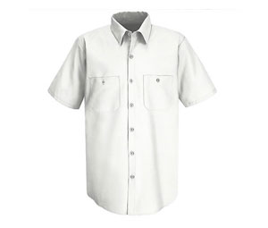 Red Kap SC40W3XL Short Sleeve Uniform Work Shirt - White, 3X-Large