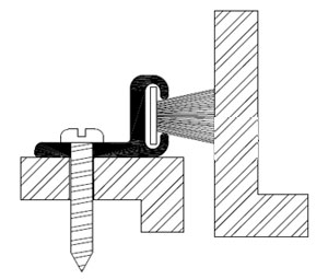 Reese 128CP 48" Door Jamb Weatherstrip - Clear Anodized Aluminum - W/ Grey Pile Insert