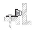 Reese 128DV 24" Door Jamb Weatherstrip - Dark Bronze Anodized Aluminum - W/ Grey Vinyl Insert
