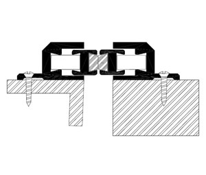 Reese 195D 80" Self Adjusting Magnetic Astragal Set - Dark Bronze Anodized Aluminum