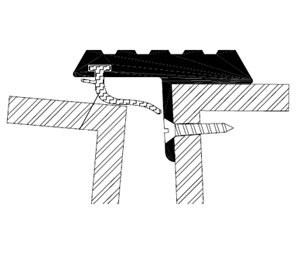 Reese 276C 96" Astragal - Clear Anodized Aluminum - Vinyl Insert