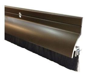 Reese 354D 32" Raindrip Weatherstrip with Pile Insert - 1/2"W x 1-15/32"H - Dark Bronze Anodized Aluminum
