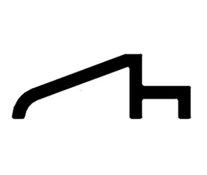 Reese 437B 34" Threshold Assembly Component - Architectural Brass