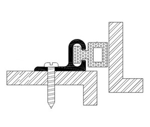 Reese 49C 36" Door Jamb Weatherstrip - Clear Anodized Aluminum - Neoprene Insert