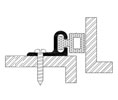 Reese 49C 24" Door Jamb Weatherstrip - Clear Anodized Aluminum - Neoprene Insert