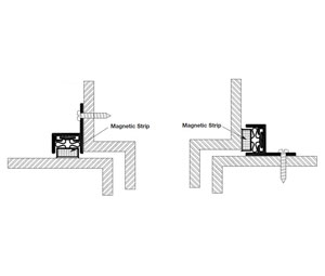 Reese 574C 66" Magnetic Weatherstrip - Clear Anodized Aluminum