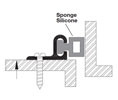 Reese 612C 24" Perimeter Seal Weatherstrip - Clear Anodized Aluminum - Silicone Insert