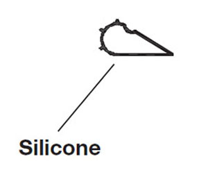 Reese 638CH 25 feet Self Adhesive Weatherstrip - Charcoal - Silicone Insert