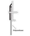 Reese 701A 36" Door Sweep - Mill Finish Aluminum - Polyurethane Insert