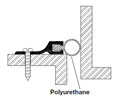 Reese 769C 96" Door Jamb Weatherstrip - Clear Anodized Aluminum - Polyurethane Insert