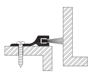 Reese 804C 96" Door Jamb Weatherstrip - Clear Anodized Aluminum - Pile Insert