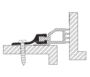 Reese 822C 48" Door Jamb Weatherstrip - Clear Anodized Aluminum - Vinyl Insert