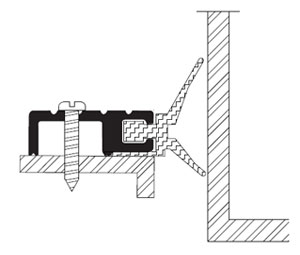 Reese 863C 90" Door Jamb Weatherstrip - Clear Anodized Aluminum - Vinyl Insert