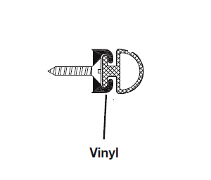 Reese 86AV 84" Astragal - Mill Finish Aluminum - W/ Grey Vinyl Insert