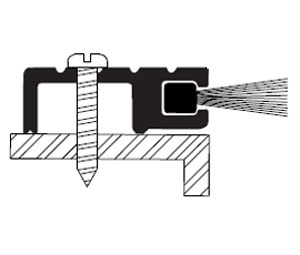 Reese 884A 40" Door Jamb Weatherstrip - Mill Finish Aluminum - Pile Insert