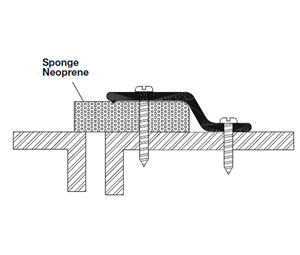 Reese 93C 84" Astragal - Clear Anodized Aluminum - Sponge Neoprene Insert