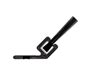 Reese 957C 80" Door Jamb Weatherstrip - Clear Anodized Aluminum - Nylon Brush Insert