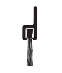 Reese 964C 36" Door Sweep Weatherstrip - Clear Anodized Aluminum - Nylon Brush Insert