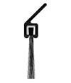Reese 968D 24" Door Sweep Weatherstrip - Dark Bronze Anodized Aluminum - Nylon Brush Insert