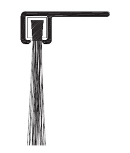 Reese 985C 32" Door Sweep Weatherstrip - Clear Anodized Aluminum - Nylon Brush Insert