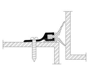 Reese DS106C 54" Door Jamb Weatherstrip - Clear Anodized Aluminum - Vinyl Insert