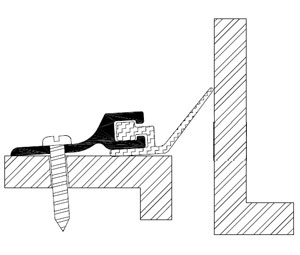 Reese DS63C 32" Door Jamb Weatherstrip - Clear Anodized Aluminum - Vinyl Insert