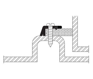 Reese DS69C 36" Door Jamb Weatherstrip - Clear Anodized Aluminum - Neoprene Insert