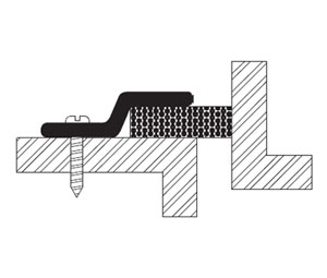 Reese DS70C 60" Door Jamb Weatherstrip - Clear Anodized Aluminum - Neoprene Insert